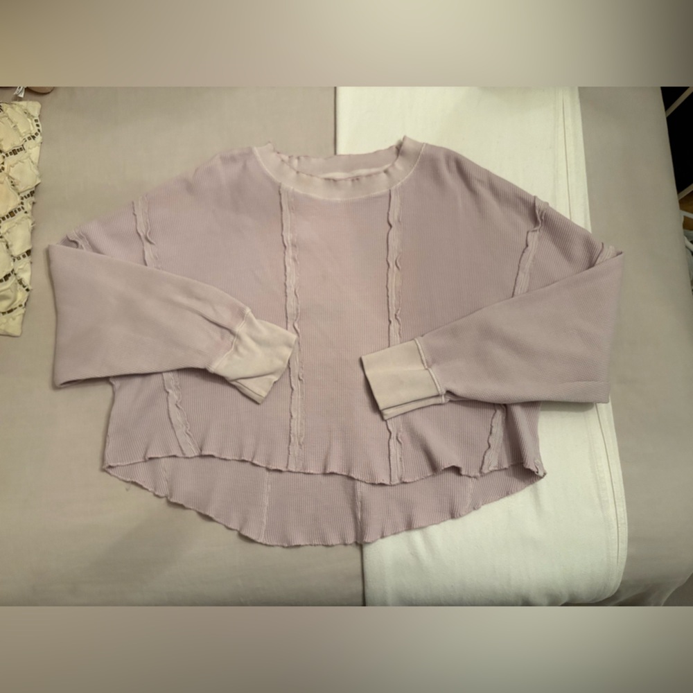 oversized lilac long sleeve free people top